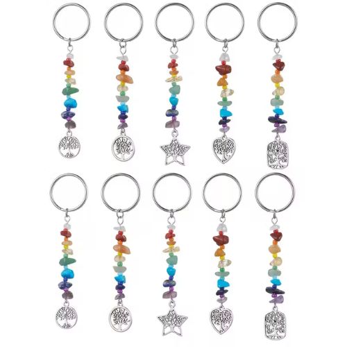 Tree of life with Gem Beads Keychain Tree of Life Keychain Set with Natural Gemstone Beads – Stylish and meaningful keychains featuring vibrant gemstone beads and durable zinc alloy pendants. Perfect as a Mother’s Day gift, festive décor, or a colourful accessory for your keys or bag.