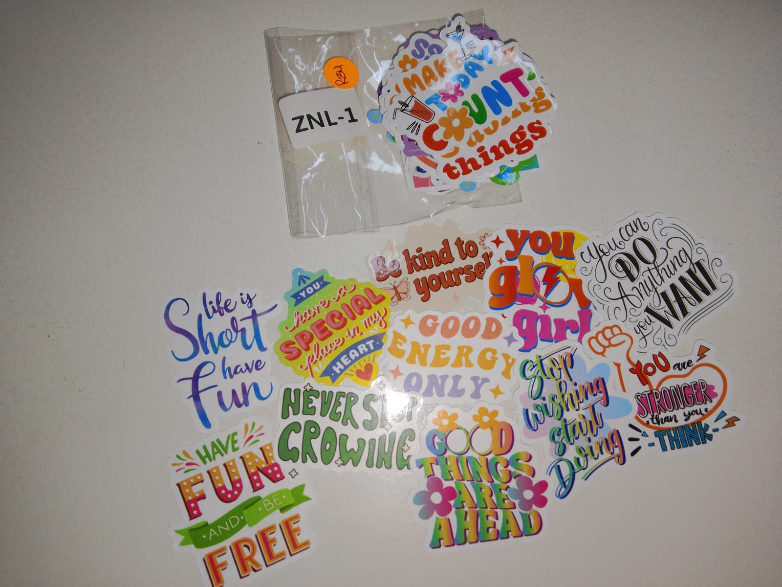 Positive Affirmation Sticker Pack – Motivational & Aesthetic Stickers Positive affirmation sticker pack with 30–40 aesthetic motivational stickers for laptops, journals, planners, and self-care