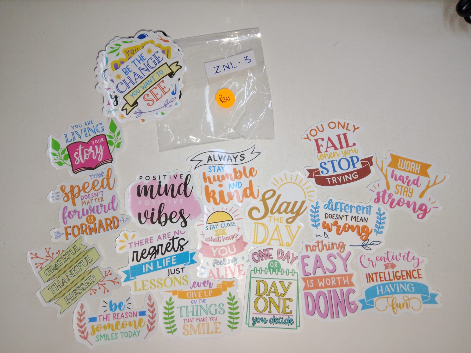 Positive Affirmation Sticker Pack – Motivational & Aesthetic Stickers Positive affirmation sticker pack with 30–40 aesthetic motivational stickers for laptops, journals, planners, and self-care